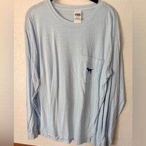 Light Blue Long Sleeve PINK Victoria’s Secret Shirt